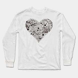 My Floral Black Heart | Passion Lovesick Girls Long Sleeve T-Shirt